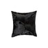 Set of Two 18" Black Cowhide Throw Pillows