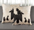 Set of Two 18" Black and White Cowhide Cowhide Throw Pillows
