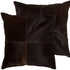 Set of Two 18" Brown Cowhide Throw Pillows