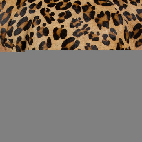 Set of Two 18" Brown and Black Leopard Cowhide Throw Pillows