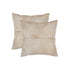 Set of Two 18" Natural Cowhide Throw Pillows