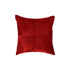 Set of Two 18" Red Cowhide Throw Pillows