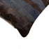 12" X 20" Chocolate Patchwork Cowhide Lumbar Throw Pillow