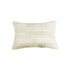 12" X 20" Off White Patchwork Cowhide Lumbar Throw Pillow