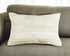 12" X 20" Off White Patchwork Cowhide Lumbar Throw Pillow