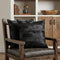Set of Two 18" Black Cowhide Throw Pillows
