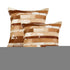 Set of Two 18" Brown And White Cowhide Throw Pillows