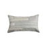 Set of Two 12" X 20" Gray Patchwork Cowhide Lumbar Throw Pillows