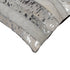 Set of Two 12" X 20" Gray and Silver Striped Cowhide Lumbar Throw Pillows with Glitter