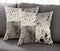 Set of Two 18" Black and White Cowhide Throw Pillows