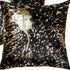 Set of Two 18" Brown And Gold Cowhide Throw Pillows