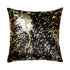 Set of Two 18" Brown And Gold Cowhide Throw Pillows