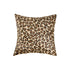 Set of Two 18" Brown and Black Leopard Cowhide Throw Pillows