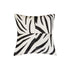 Set of Two 18" White and Black Zebra Cowhide Throw Pillows