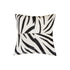 Set of Two 18" White and Black Zebra Cowhide Throw Pillows