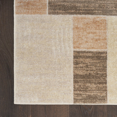 8' X 10' Beige Brown And Tan Geometric Area Rug