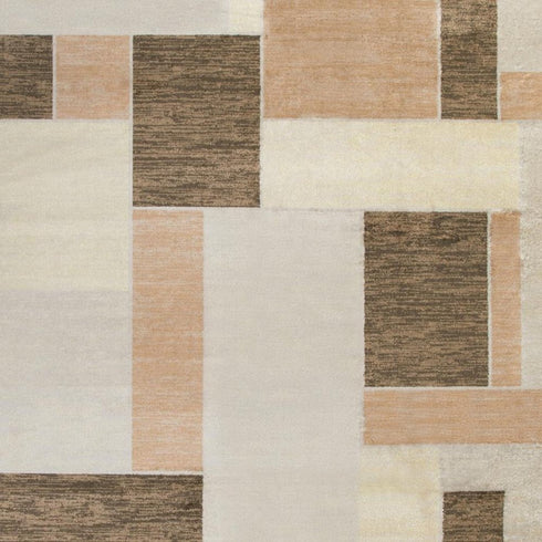8' X 10' Beige Brown And Tan Geometric Area Rug