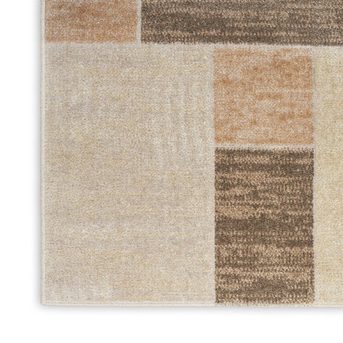 8' X 10' Beige Brown And Tan Geometric Area Rug
