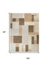 8' X 10' Beige Brown And Tan Geometric Area Rug