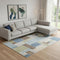 9' X 12' Blue Brown And Tan Geometric Washable Area Rug