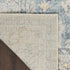 8' X 10' Blue and Ivory Floral Medallion Power Loom Distressed Washable Area Rug