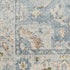 8' X 10' Blue and Ivory Floral Medallion Power Loom Distressed Washable Area Rug