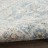 8' X 10' Blue and Ivory Floral Medallion Power Loom Distressed Washable Area Rug