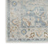 8' X 10' Blue and Ivory Floral Medallion Power Loom Distressed Washable Area Rug
