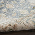 8' X 10' Blue and Silver Floral Medallion Power Loom Distressed Washable Area Rug