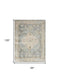 8' X 10' Blue and Silver Floral Medallion Power Loom Distressed Washable Area Rug