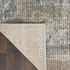 9' X 12' Beige and Blue Abstract Power Loom Distressed Area Rug