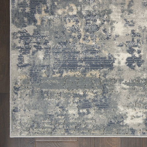 9' X 12' Beige and Gray Abstract Power Loom Area Rug