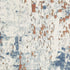 8' Beige And Blue Abstract Runner Rug