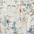 8' Beige And Blue Abstract Runner Rug
