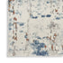 8' Beige And Blue Abstract Runner Rug