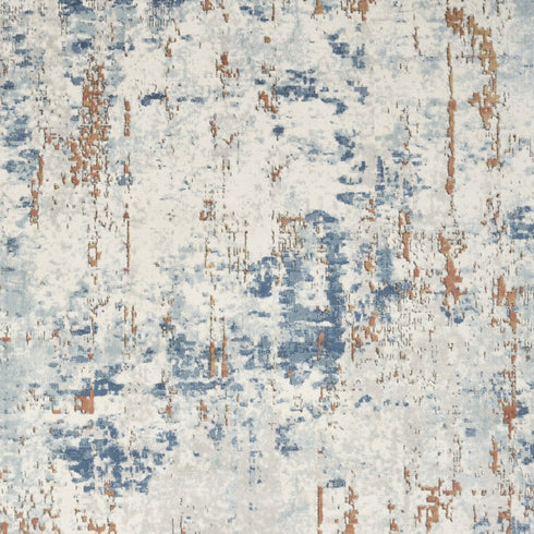 8' X 10' Beige And Blue Abstract Area Rug