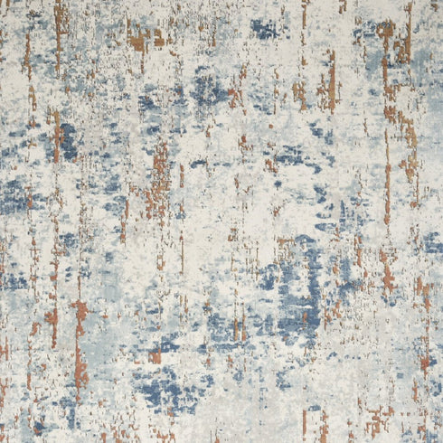 8' X 10' Beige And Blue Abstract Area Rug