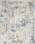 8' X 10' Beige And Blue Abstract Area Rug