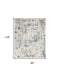 8' X 10' Beige And Blue Abstract Area Rug