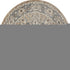 10' Beige and Gray Round Medallion Power Loom Distressed Area Rug