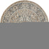 10' Beige and Gray Round Medallion Power Loom Distressed Area Rug