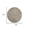 10' Beige and Gray Round Medallion Power Loom Distressed Area Rug
