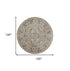 10' Beige and Gray Round Medallion Power Loom Distressed Area Rug
