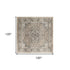 10' Beige and Gray Round Medallion Power Loom Distressed Area Rug