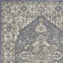 8' X 10' Blue and Ivory Medallion Power Loom Distressed Area Rug