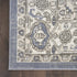 8' X 10' Blue and Ivory Medallion Power Loom Distressed Area Rug
