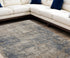 9' X 12' Beige and Blue Abstract Power Loom Distressed Area Rug
