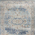 8' X 10' Blue And Ivory Medallion Distressed Area Rug