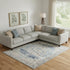 8' X 10' Blue And Ivory Medallion Distressed Area Rug
