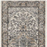 6' Gray And Ivory Medallion Distressed Runner Rug